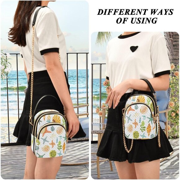 Quilted Crossbody Bag for Women Small Travel Purse Phone Organizer - Picture 7 of 7